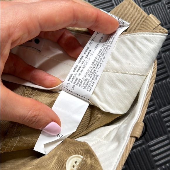 Zara Cream Straight Leg Pants Lightweight Linen Blend - Picture 6 of 6